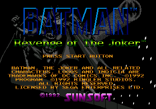   BATMAN: REVENGE OF THE JOCKER